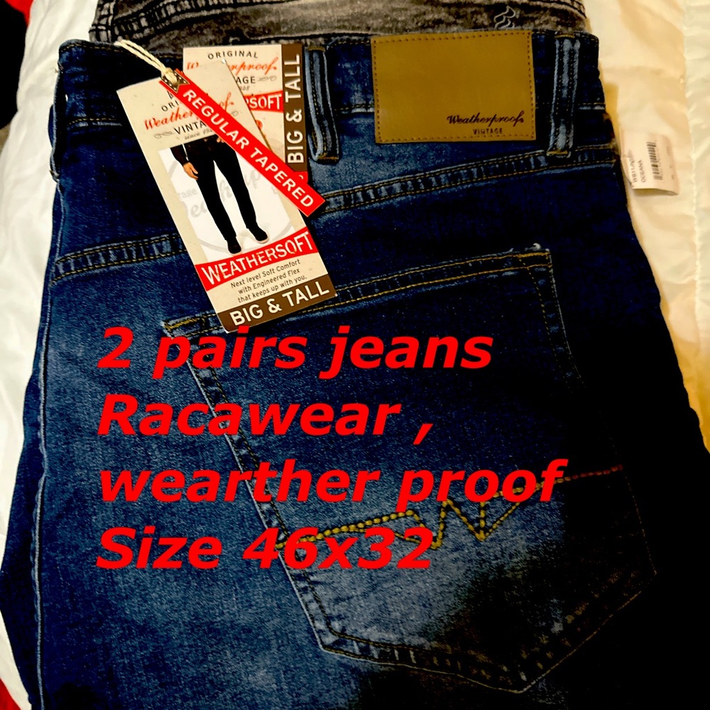 Weatherproof Dark Blue Relaxed Jeans for Men